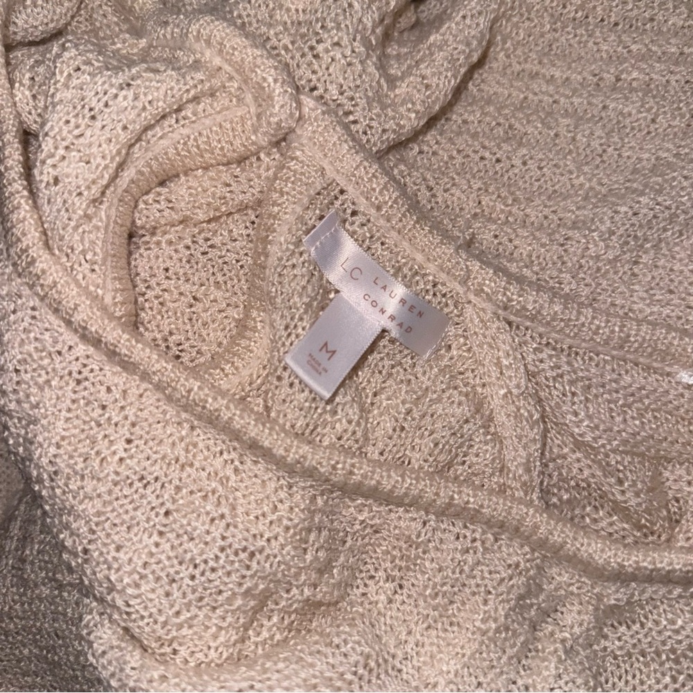 Lauren Conrad women’s size medium cream colored sweater - Picture 3 of 3